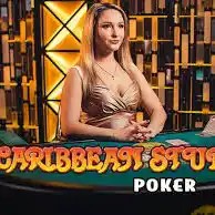 Caribbean Stud Poker online game logo by Evolution on kyngscasino-ca.com