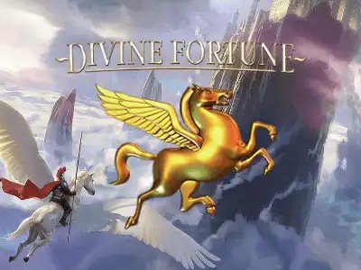 Divine Fortune logo by NetEnt at Kyngs Casino