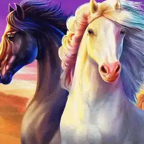 Mustang Gold Megaways online game logo by Pragmatic Play on kyngscasino-ca.com