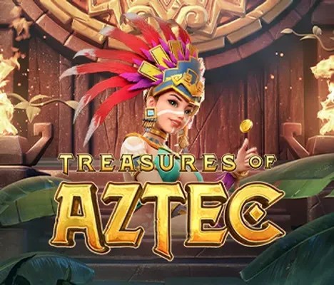 Treasures of Aztec online game logo by PG Soft on kyngscasino-ca.com